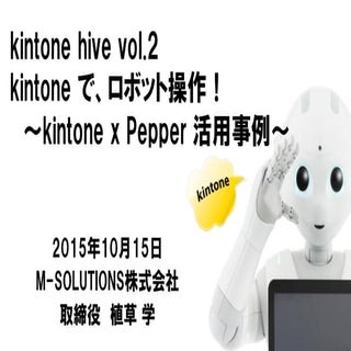 kintone hive ライトニングトーク M-SOLUTIONS 植草様