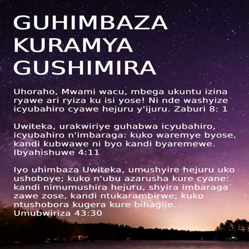 Kinyarwanda Praise Worship Thanksgiving Tract | PDF