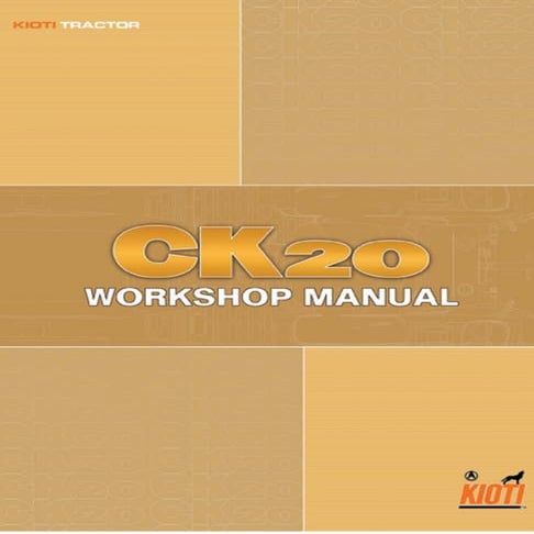 Kioti daedong ck20 h tractor service repair manual