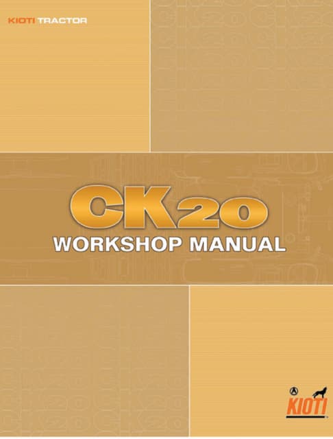 Kioti daedong ck20 tractor service repair manual