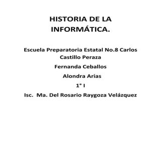 Historia de la informática