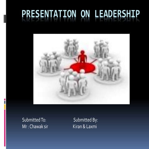 Great presentation of Leadership and Motivation (by kiran and laxmi)