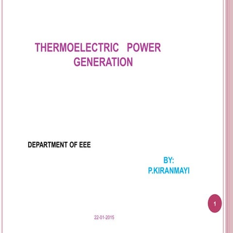 Thermoelectricity