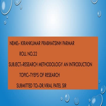 Research methodology in detail not on subject | PPTX