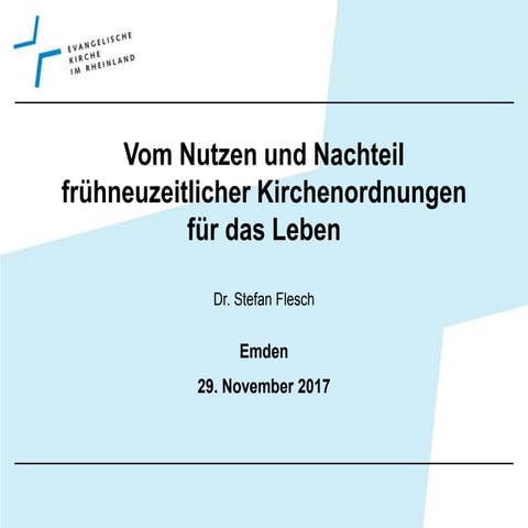 Kirchenordnungen stefan flesch_2017