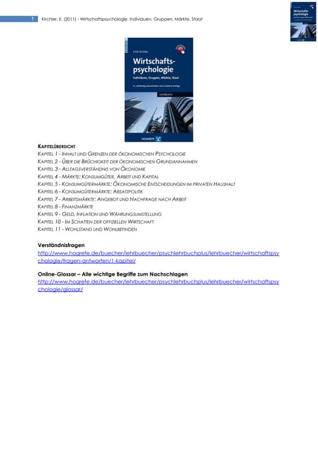 Kirchler (2011) Wirtschaftspsycholo...