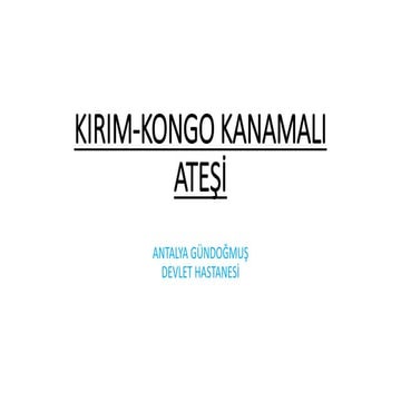 Kirim kongo kanamali ateşi̇