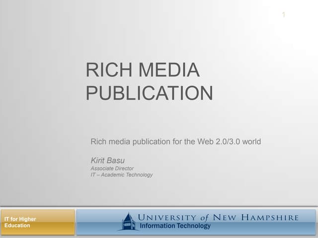 Kirit  Rich Media Publication