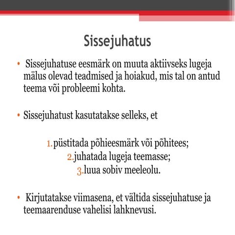 Kirjandi kirjutamise põhimõtted