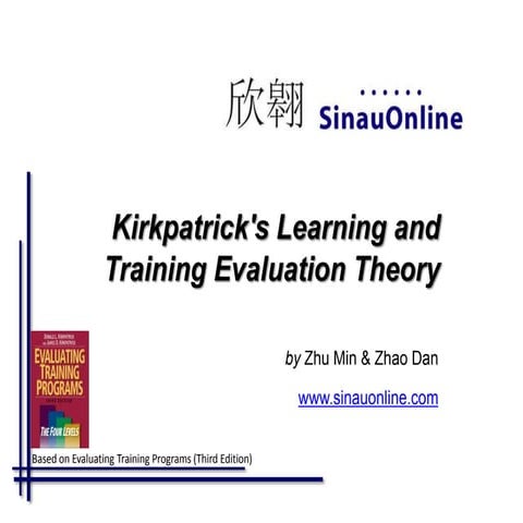 Kirkpatrick 4 level evaluation model