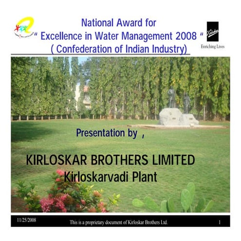Kirloskar Brothers Limited, Kirloskarvadi Plant