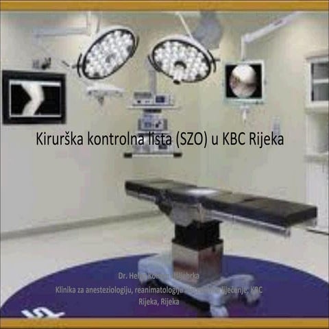 Kirurška kontrolna lista (szo) u kbc rijeka