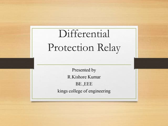 DifferentialProtection Relay