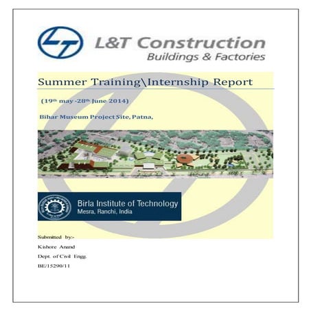 summer Internship report L&T_ Bihar museum_Patna