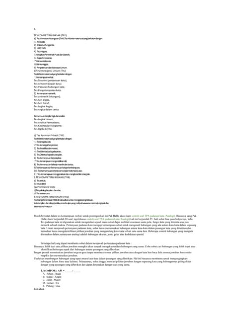 Soal cpns TKP