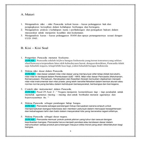 KUMPULAN SOAL DAN PEMBAHASAN PKN SEMESTER 5