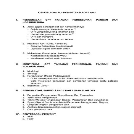 SOAL UJIAN KOMPETENSI POPT KOMPETENSI POPT | DOC