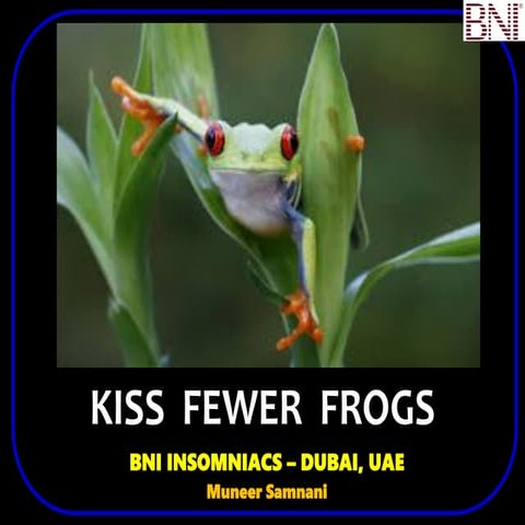 Kiss fewer frogs - BNI INSOMNIACS | PDF