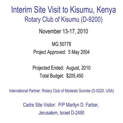 Kisumu Kenya November 2010