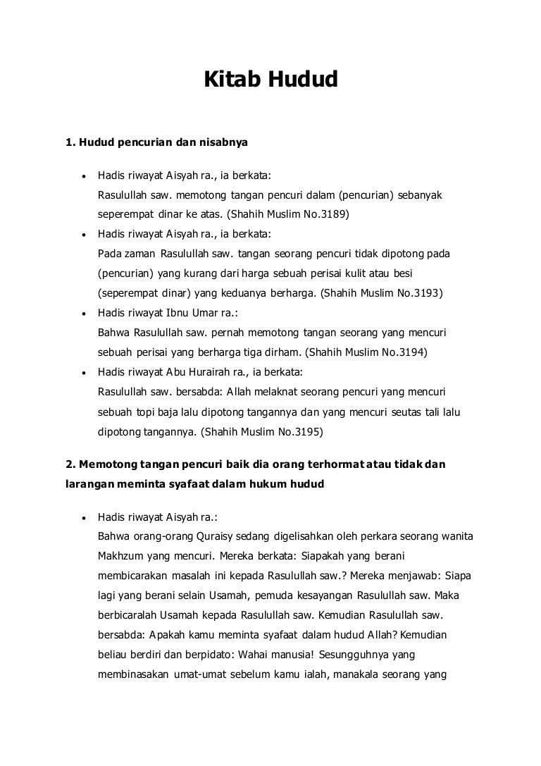 Kitab Hudud