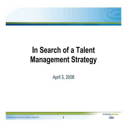 In Search of a Talent Management Strategy