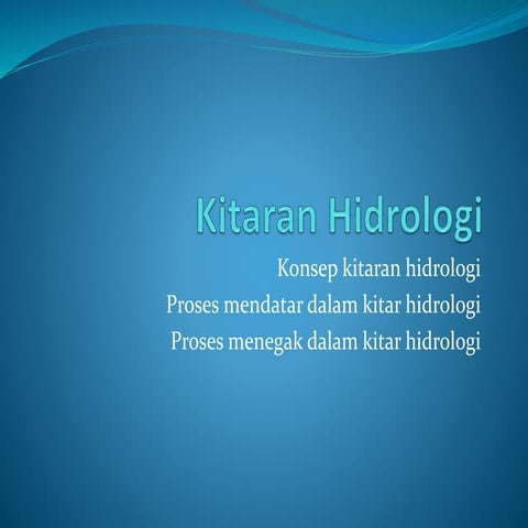 Kitaran hidrologi