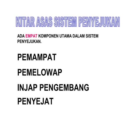 Kitar asas penyejukan