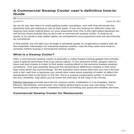 kitchen.services-A Commercial Swamp Cooler users definitive how-to Guide.pdf