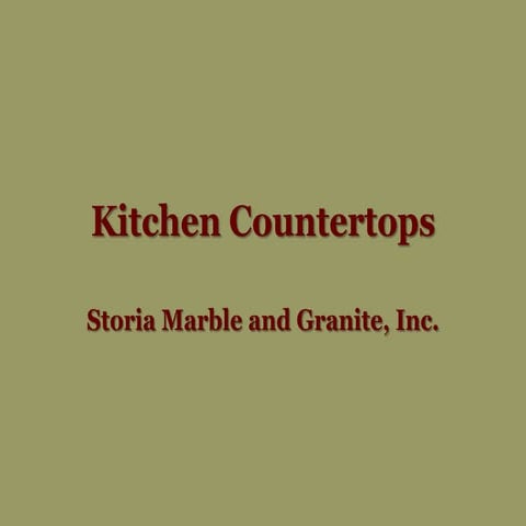 Kitchen countertops | PPTX