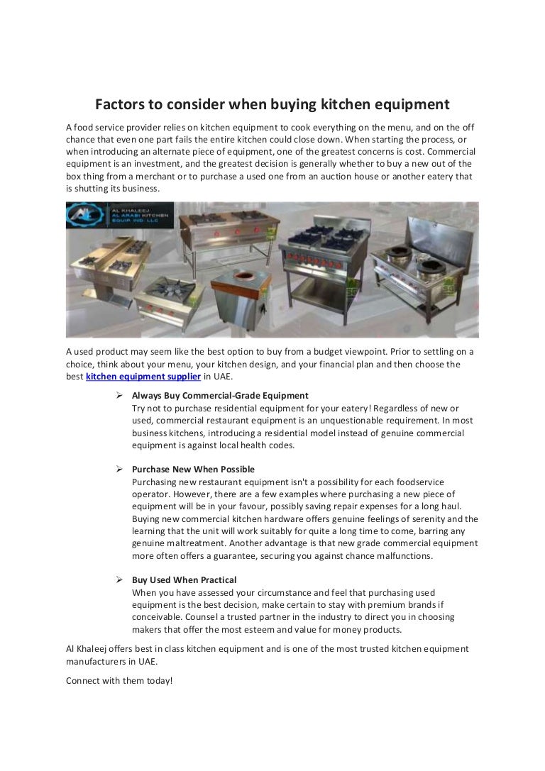 Kitchen Equipment Manufacturers Uae