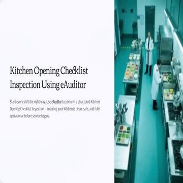 Restaurant Opening & Closing Checklist with eAuditor Audits and ...