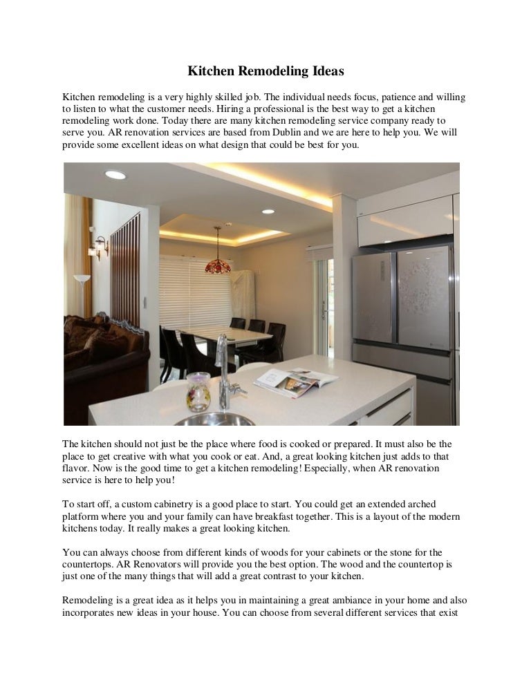 Kitchen Remodeling Ideas