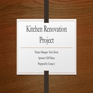Kitchen renovation project