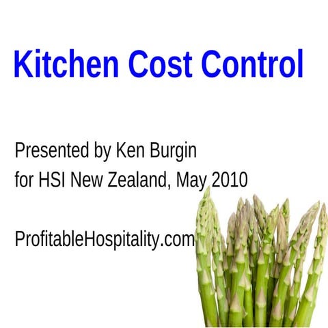 Kitchen Cost Control