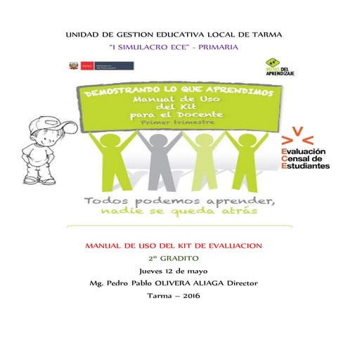 KIT DE EVALUACIÓN ECE - UGEL TARMA