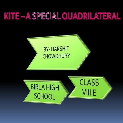 Kite  a special quadrilateral
