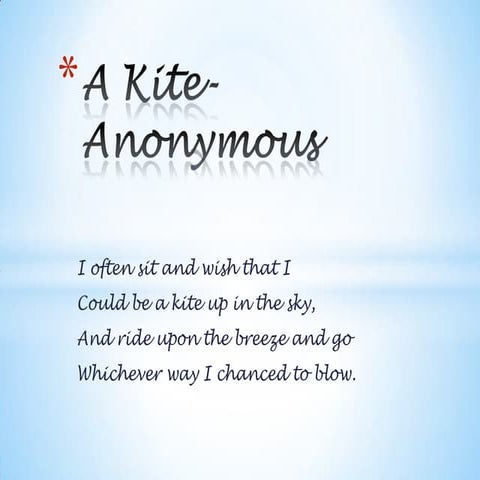 Kites in poetry
