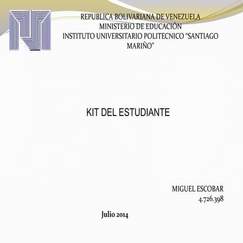 Kit para el estudiante