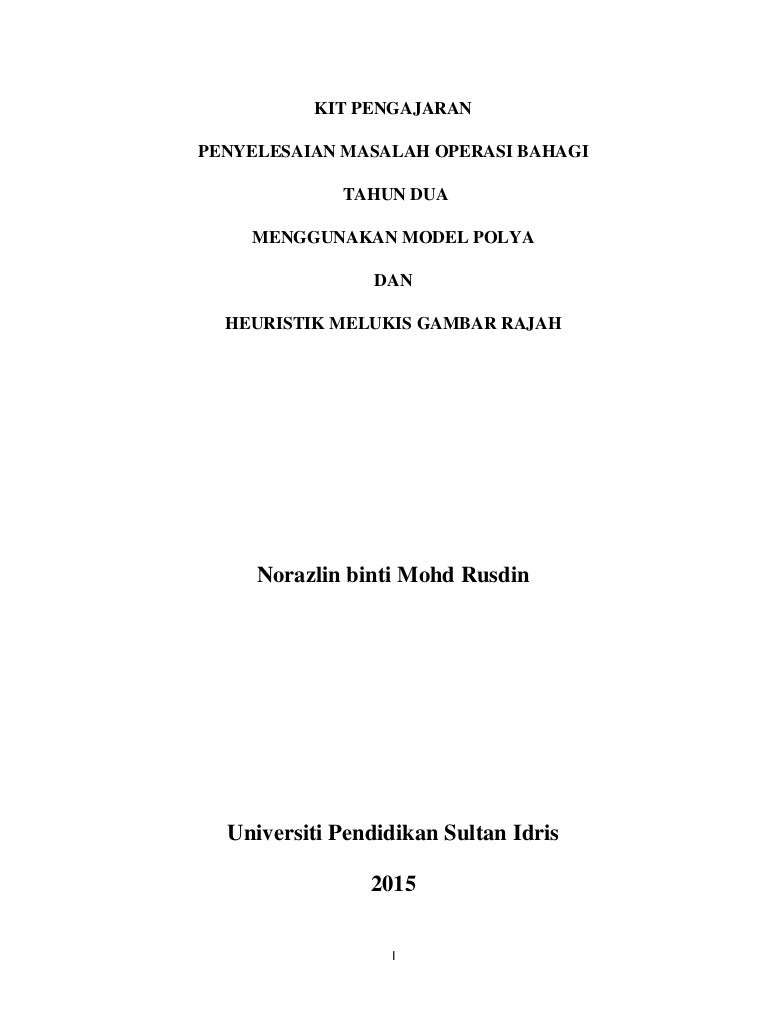 Kit Pengajaran Penyelesaian Masalah Bahagi Tahun 2