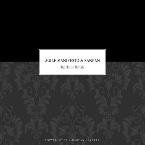 Agile Planning Part 2/3 Agile Manifesto and Kanban (a Personal Kanban)