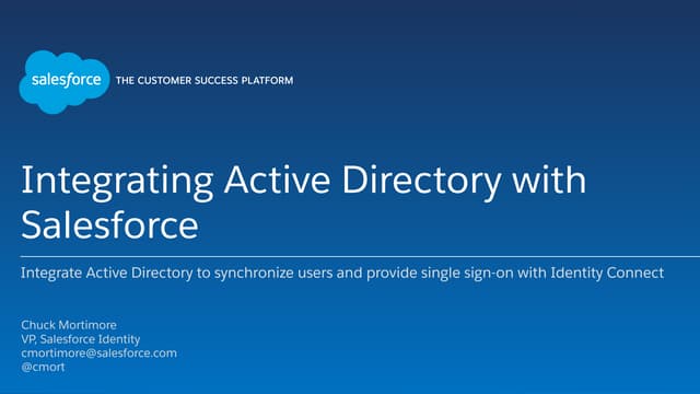 Integrating Active Directory with Salesforce
