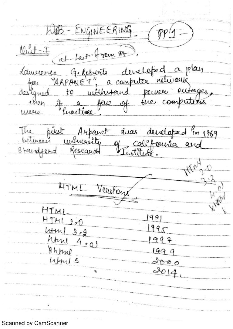 Web Engineering Notes Handwritten