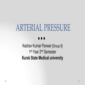 Kk arterial pressure ppt