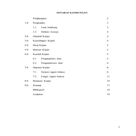 Kerja Kursus Bahasa Melayu Tingkatan 6 2016