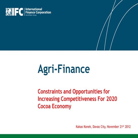 Kk day 1 pm 1st speaker COLIN TAYLOR, IFC