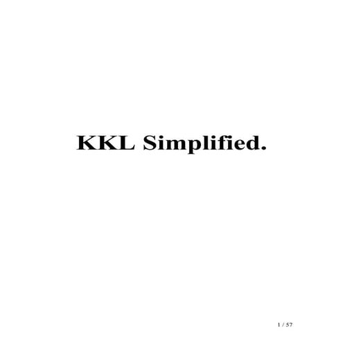 Kkl Simplified Dec 22, 08