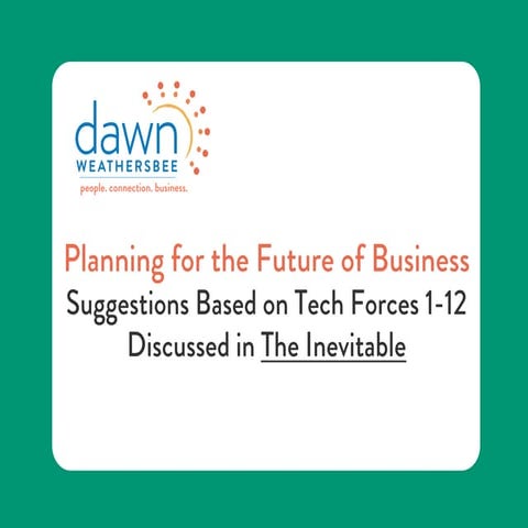 Planning for the Future of Business