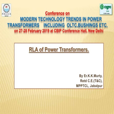 Kk murty ppt cbip conf- 2019-rla of p tr edited 26 feb19