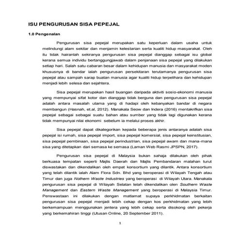 pengurusan sisa pepejal