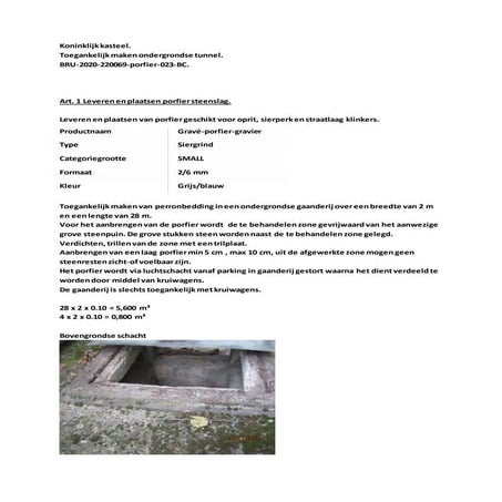 Laeken - Château Royal - Accessibilité tunnel souterrain 